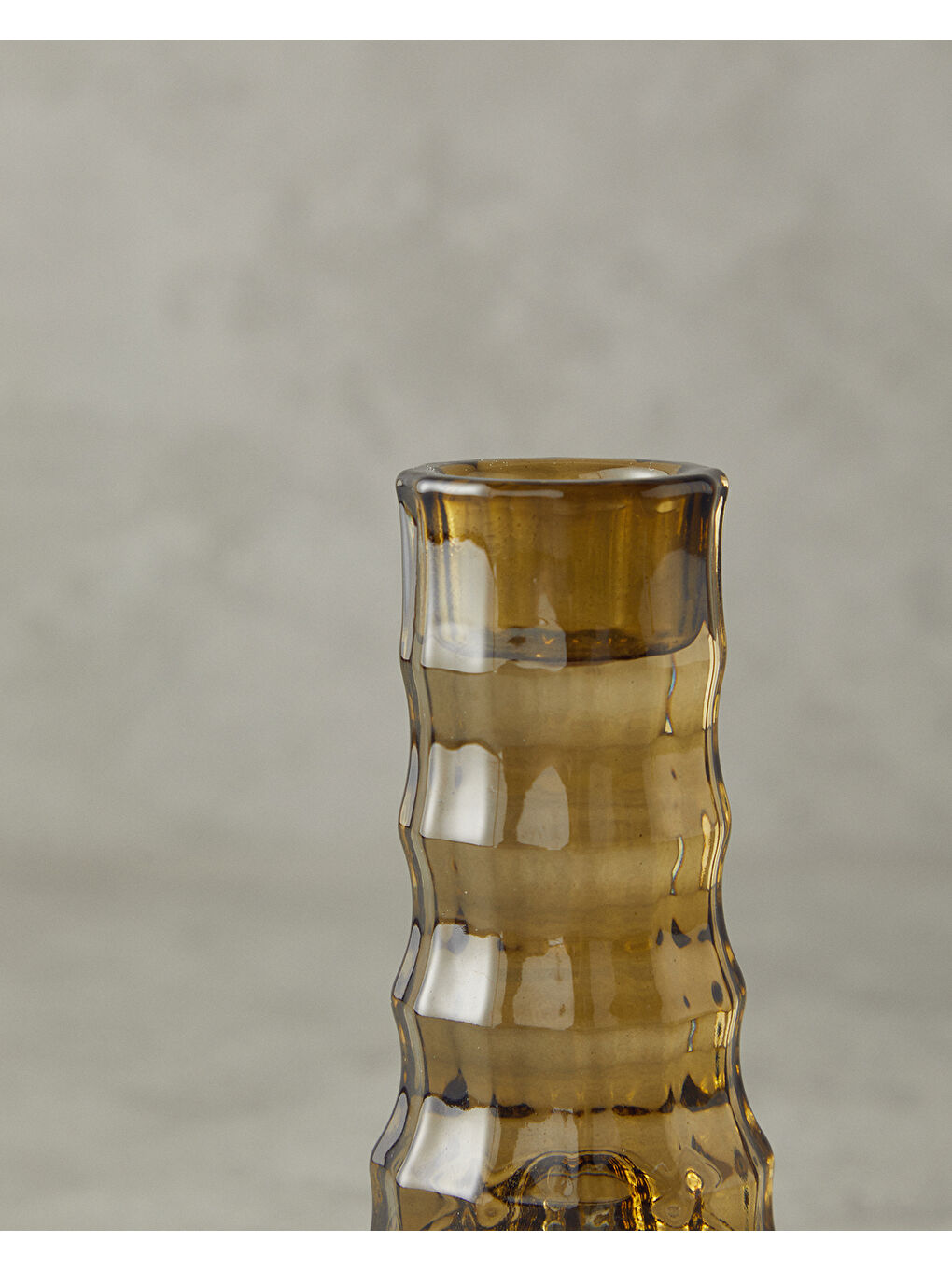 Adara Cam Şamdan Kahverengi-2