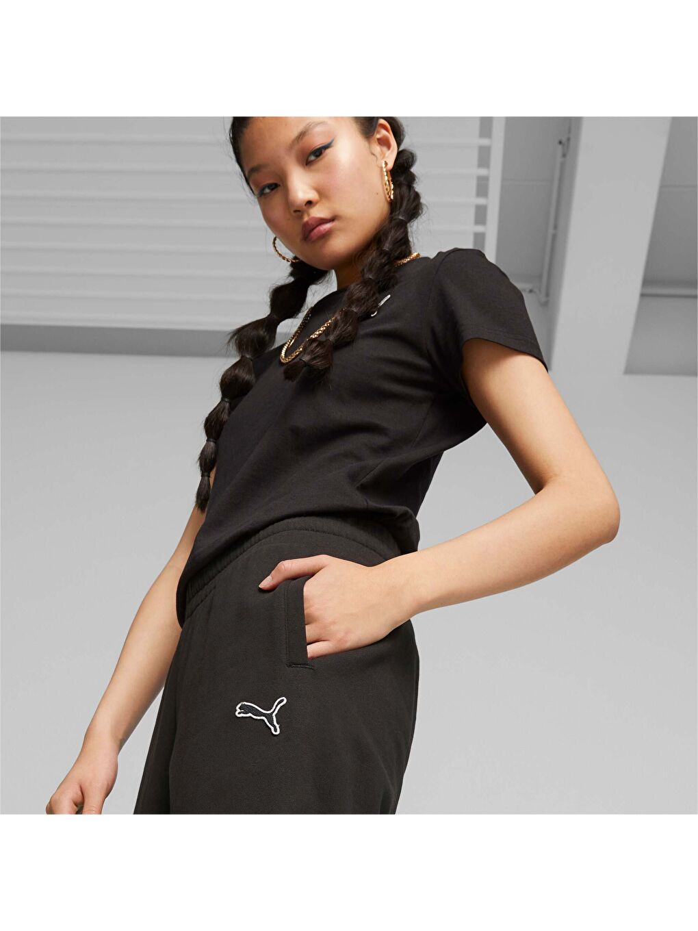 Siyah Better Essentials Kadın Eşofman Altı-3