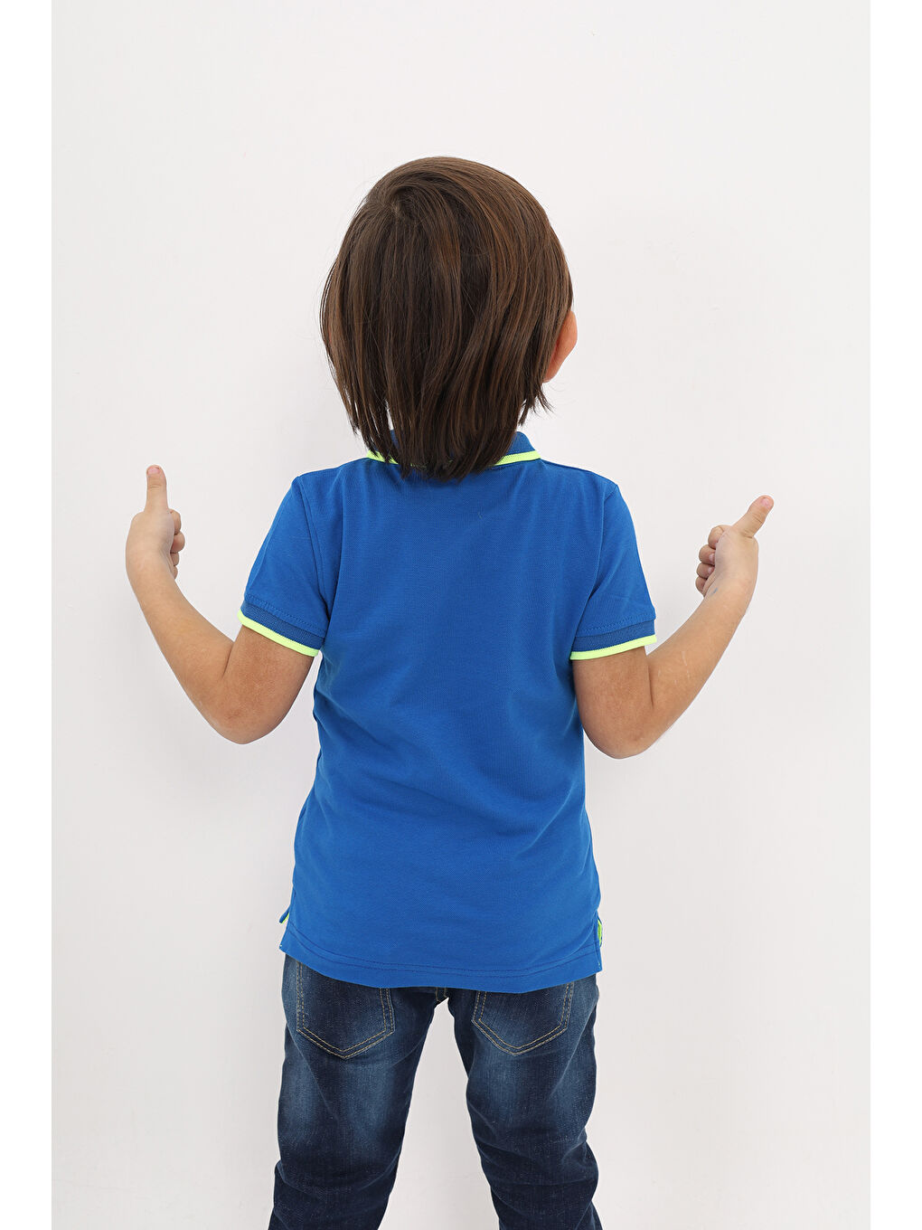 Mavi Erkek Çocuk Nakışlı Tişört-2
