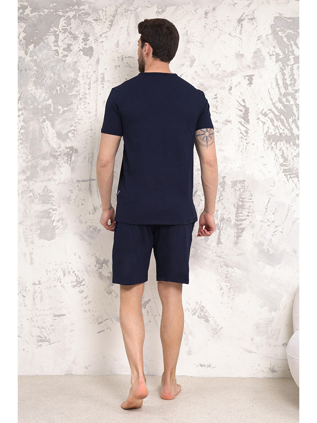Lacivert Maschio Pamuk Şort Takım LACİVERT-2