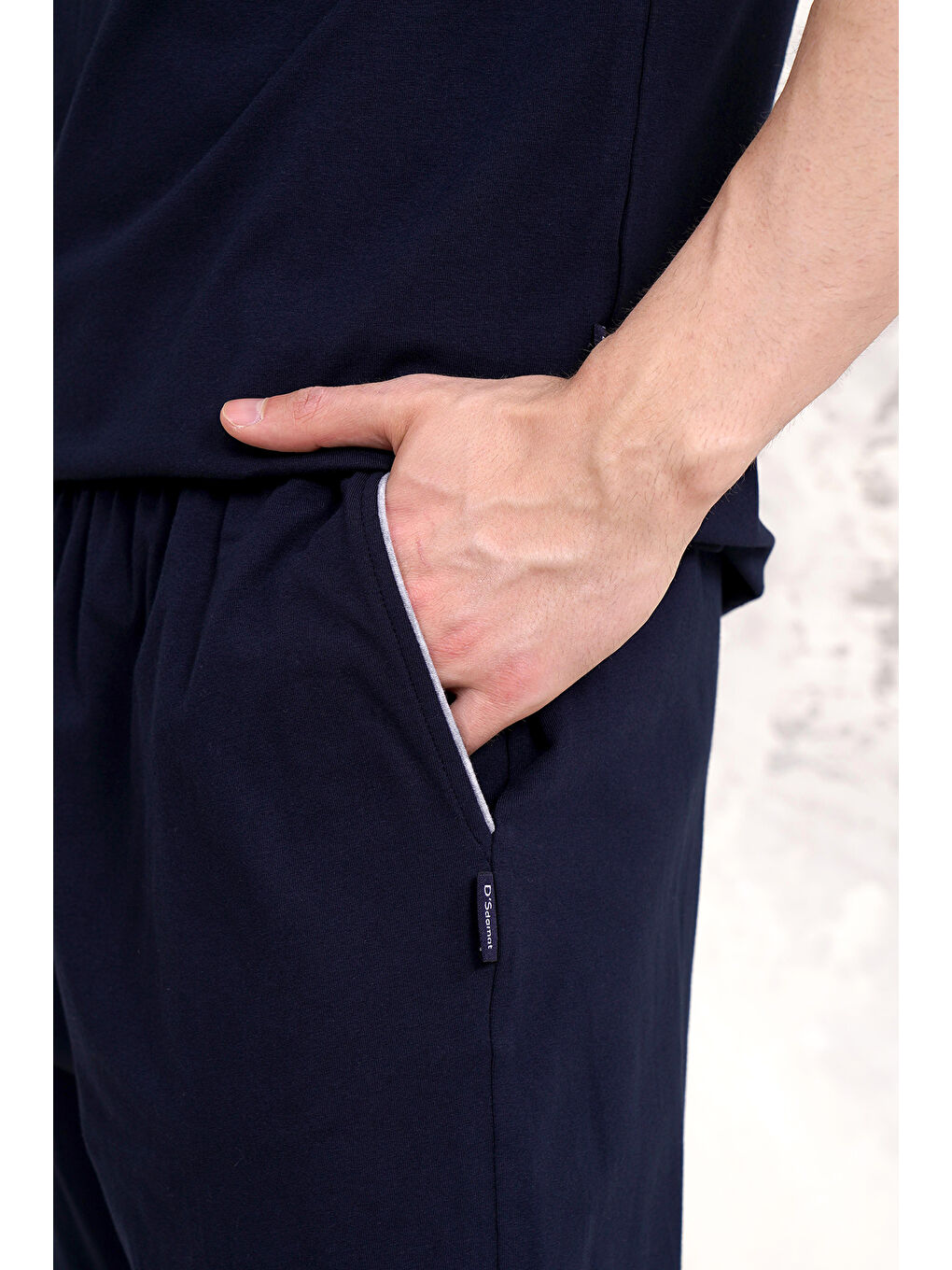 Lacivert Maschio Pamuk Şort Takım LACİVERT-6