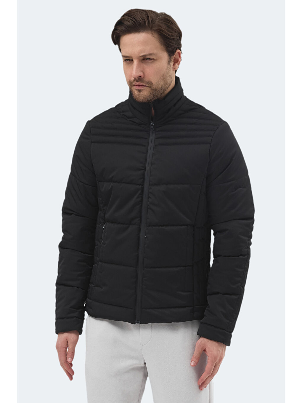 BLANCO Erkek Dik Yaka Slim Fit Siyah Mont & Kaban-3