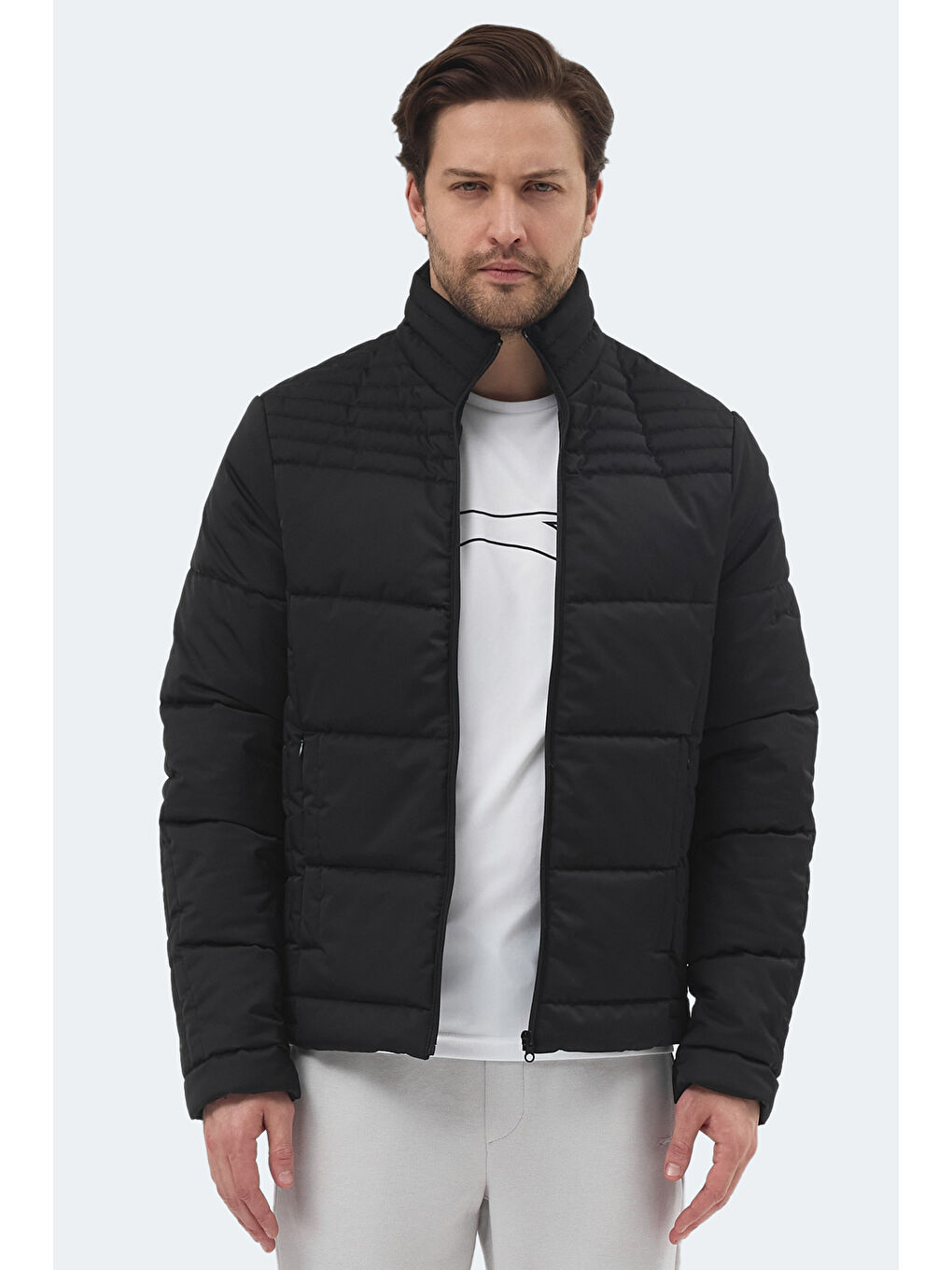 BLANCO Erkek Dik Yaka Slim Fit Siyah Mont & Kaban-4