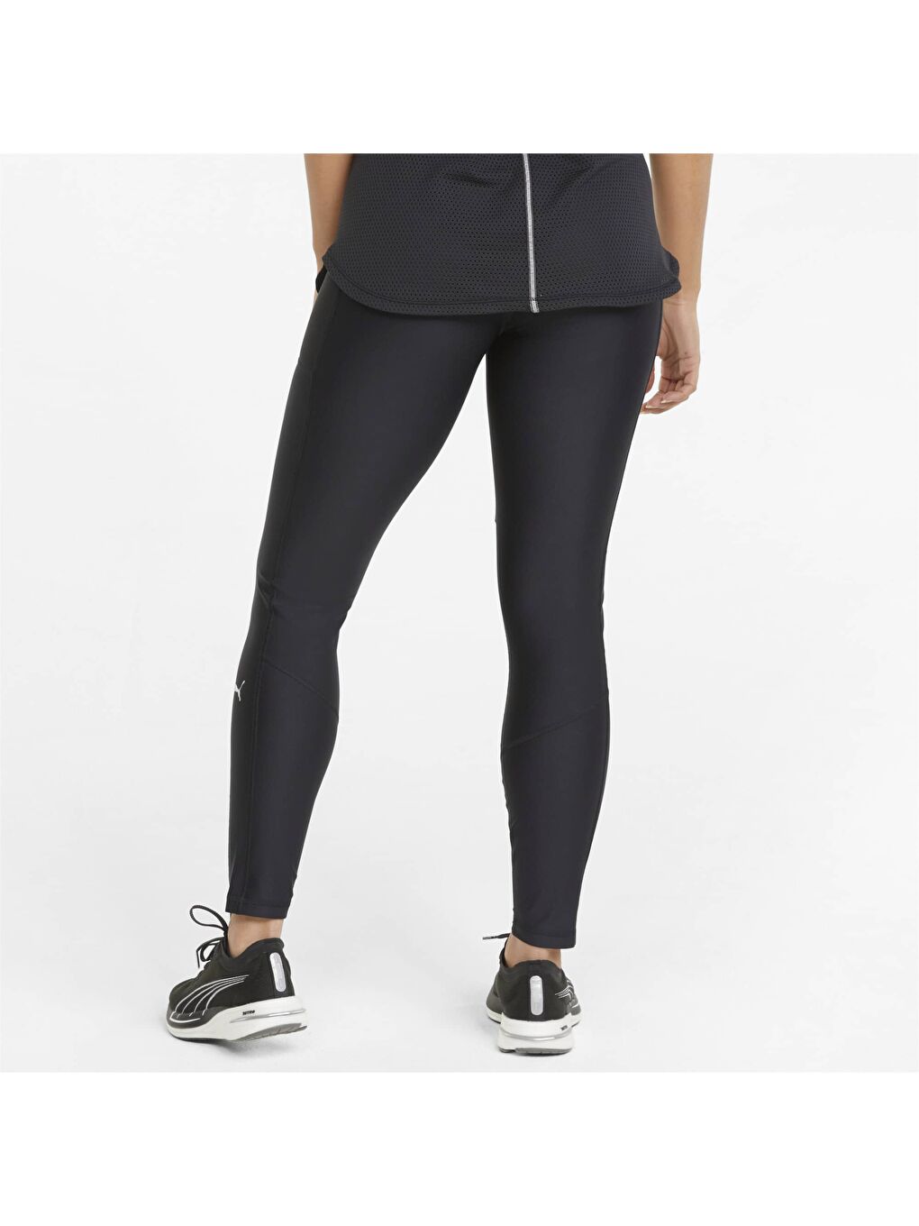 Siyah Marathon Yüksek Bel Tam Boy Kadın Koşu Tayt-3