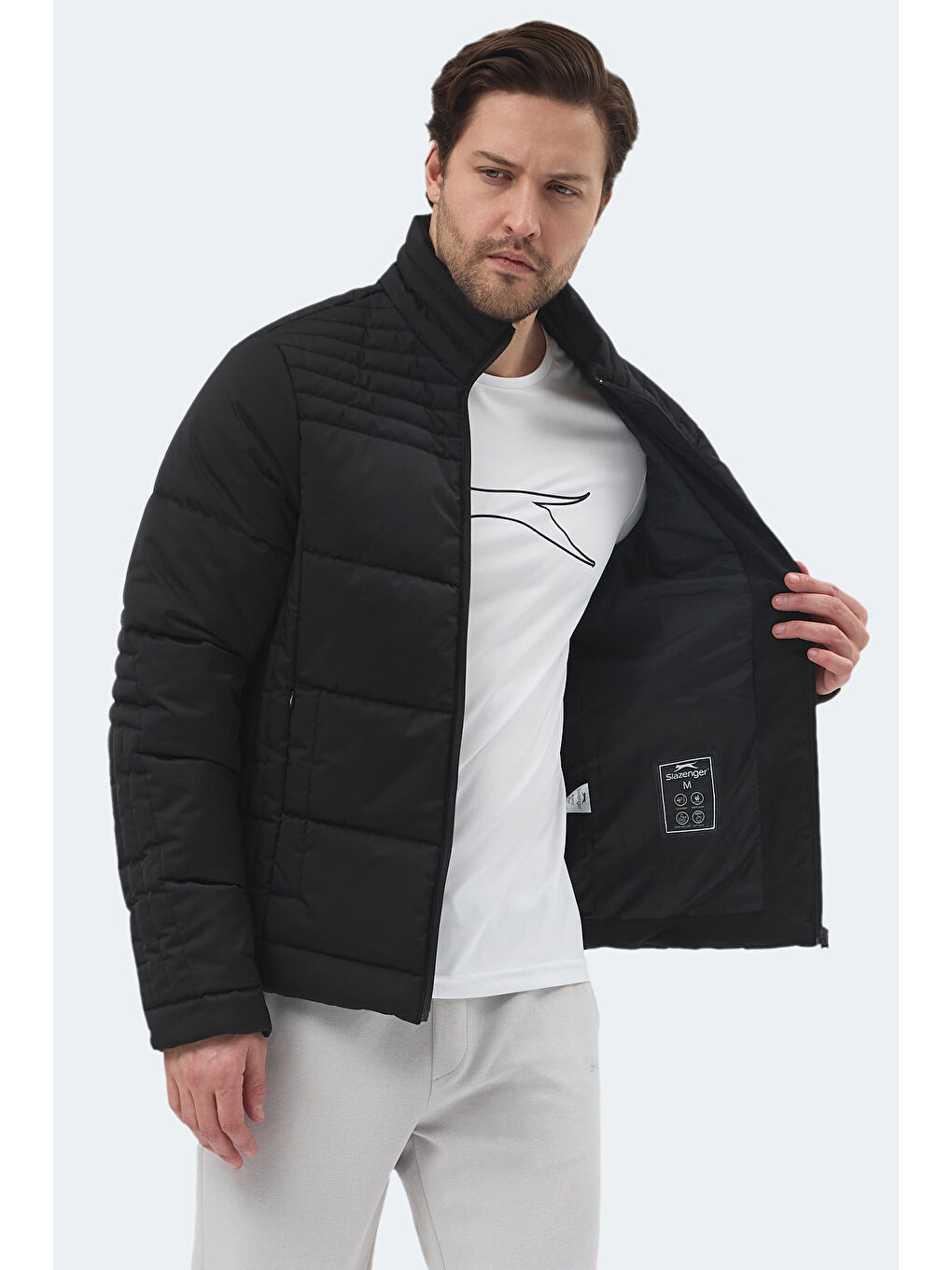 BLANCO Erkek Dik Yaka Slim Fit Siyah Mont & Kaban-5