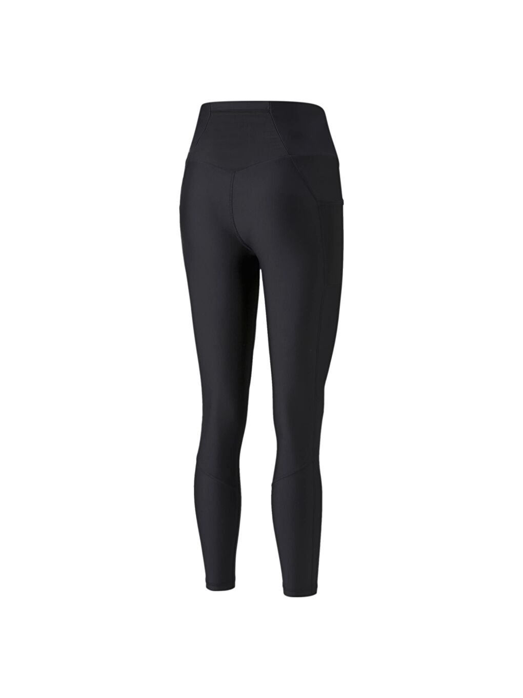 Siyah Marathon Yüksek Bel Tam Boy Kadın Koşu Tayt-4