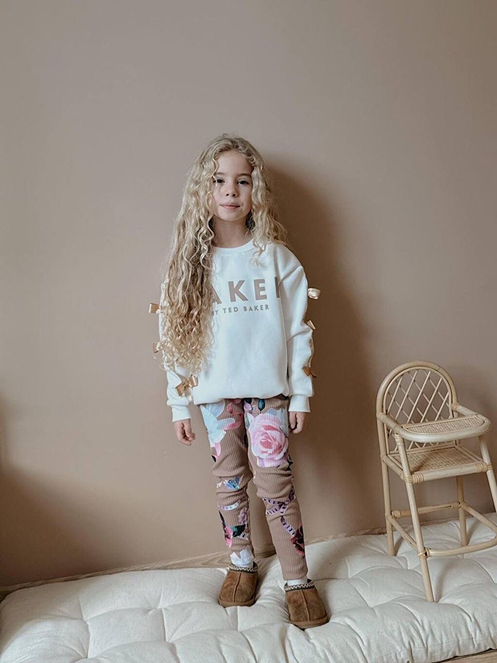 Kız Çocuk İki İplik Elastanlı Üst Alt Eşofman Takım Beyaz-3