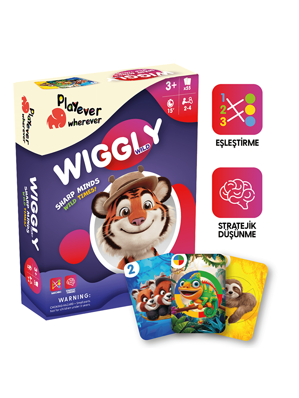 Wiggly Wild Deluxe, Renk ve Sayı Eşleştirme Kart Oyunu (3-6 Yaş)-1