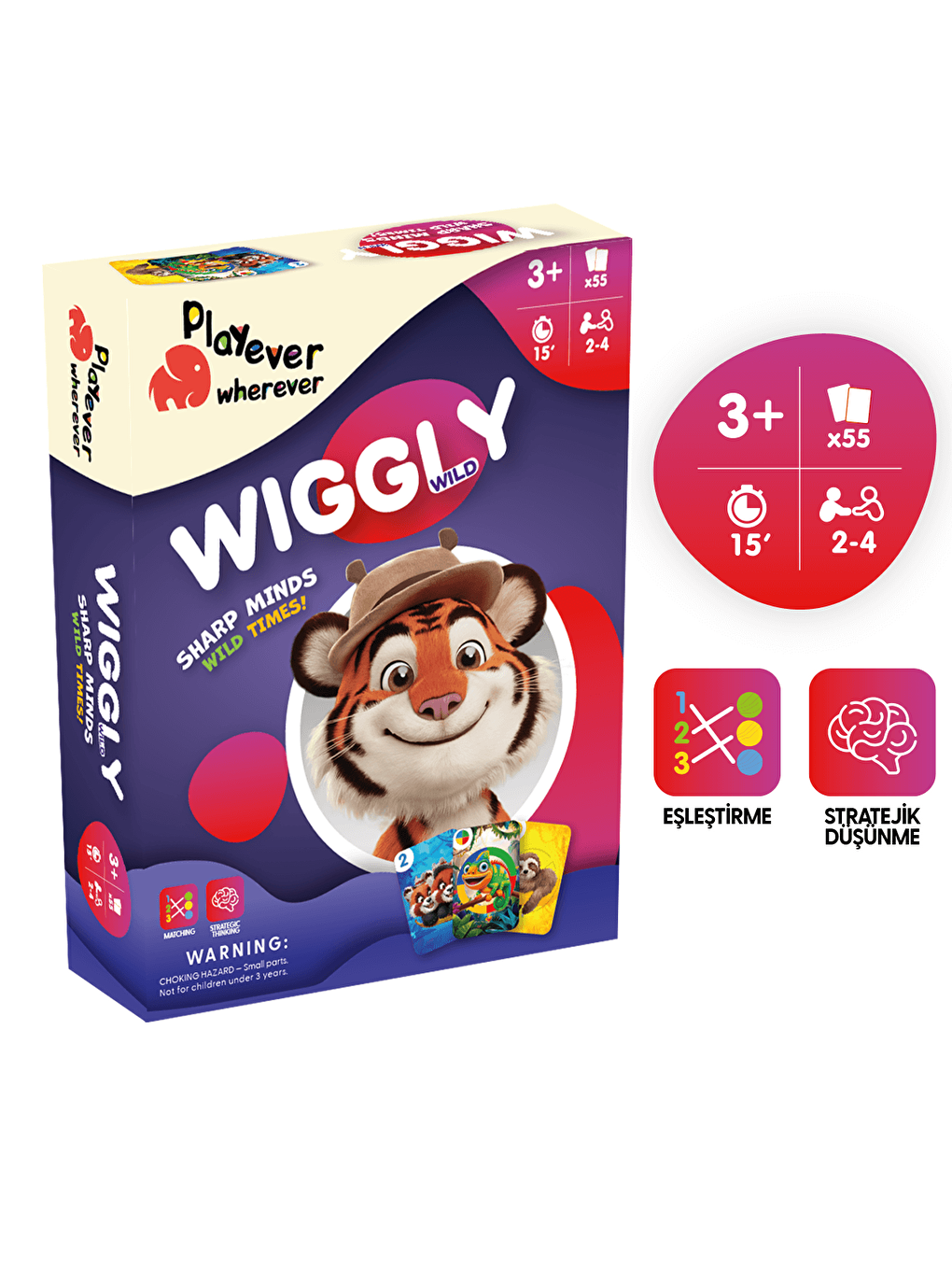 Wiggly Wild Deluxe, Renk ve Sayı Eşleştirme Kart Oyunu (3-6 Yaş)-2