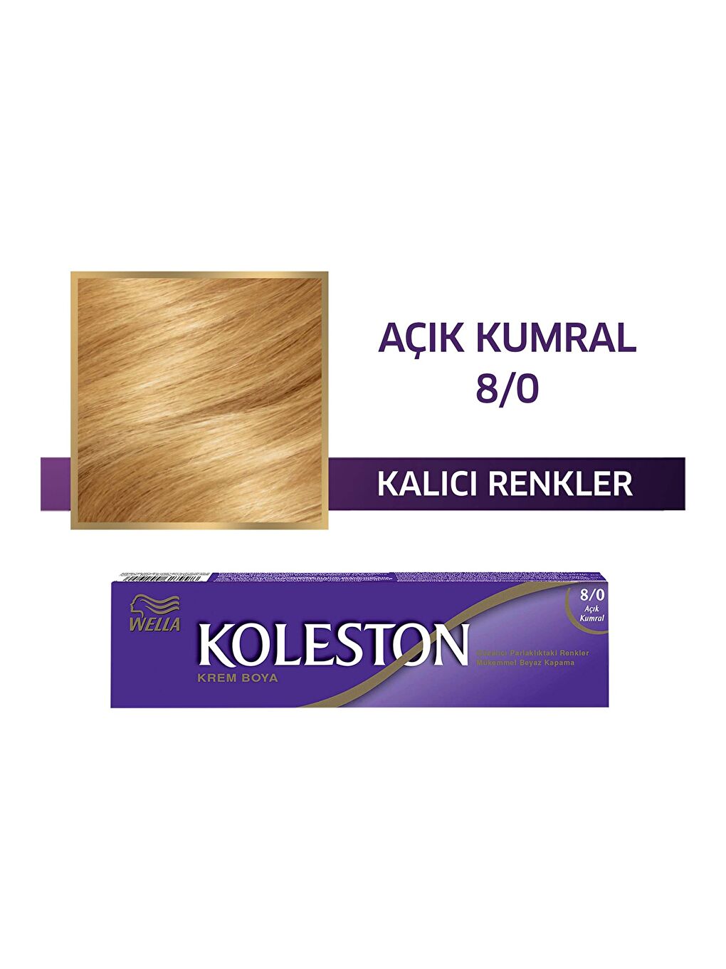 Wella Kahverengi Koleston Single Tüp Boya 8/0 Açık Kumral - 1