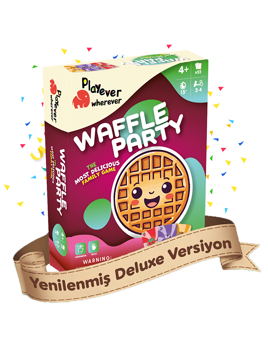Waffle Party Deluxe, Dikkat, Görsel Algı ve Refleks Geliştiren Kart Oyunu (4-7 Yaş)