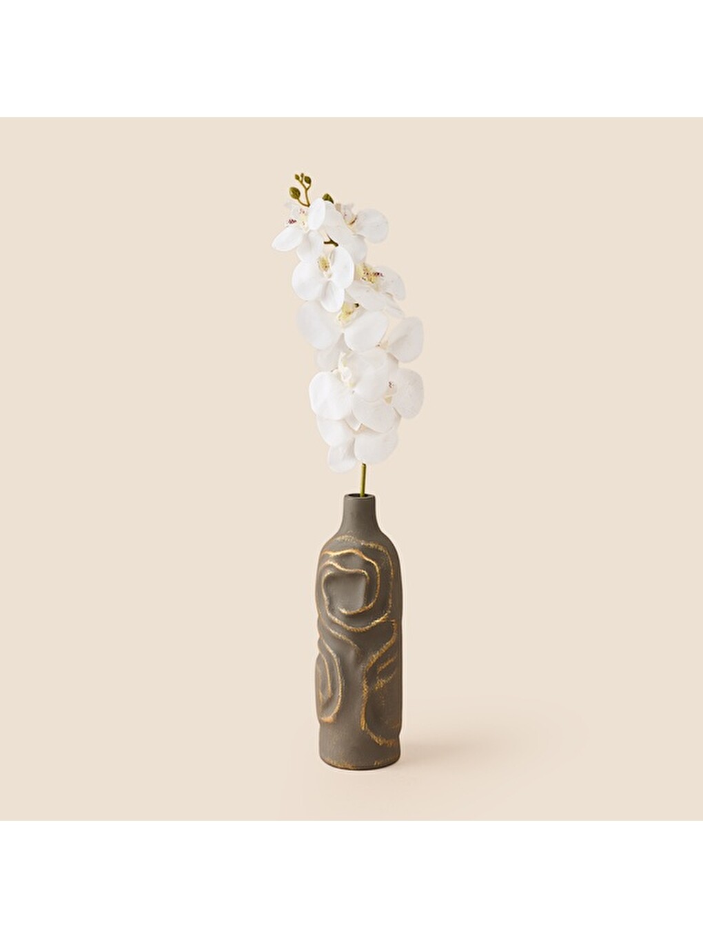Deco Orkide Yapay Dal Çiçek - Beyaz - 104 cm