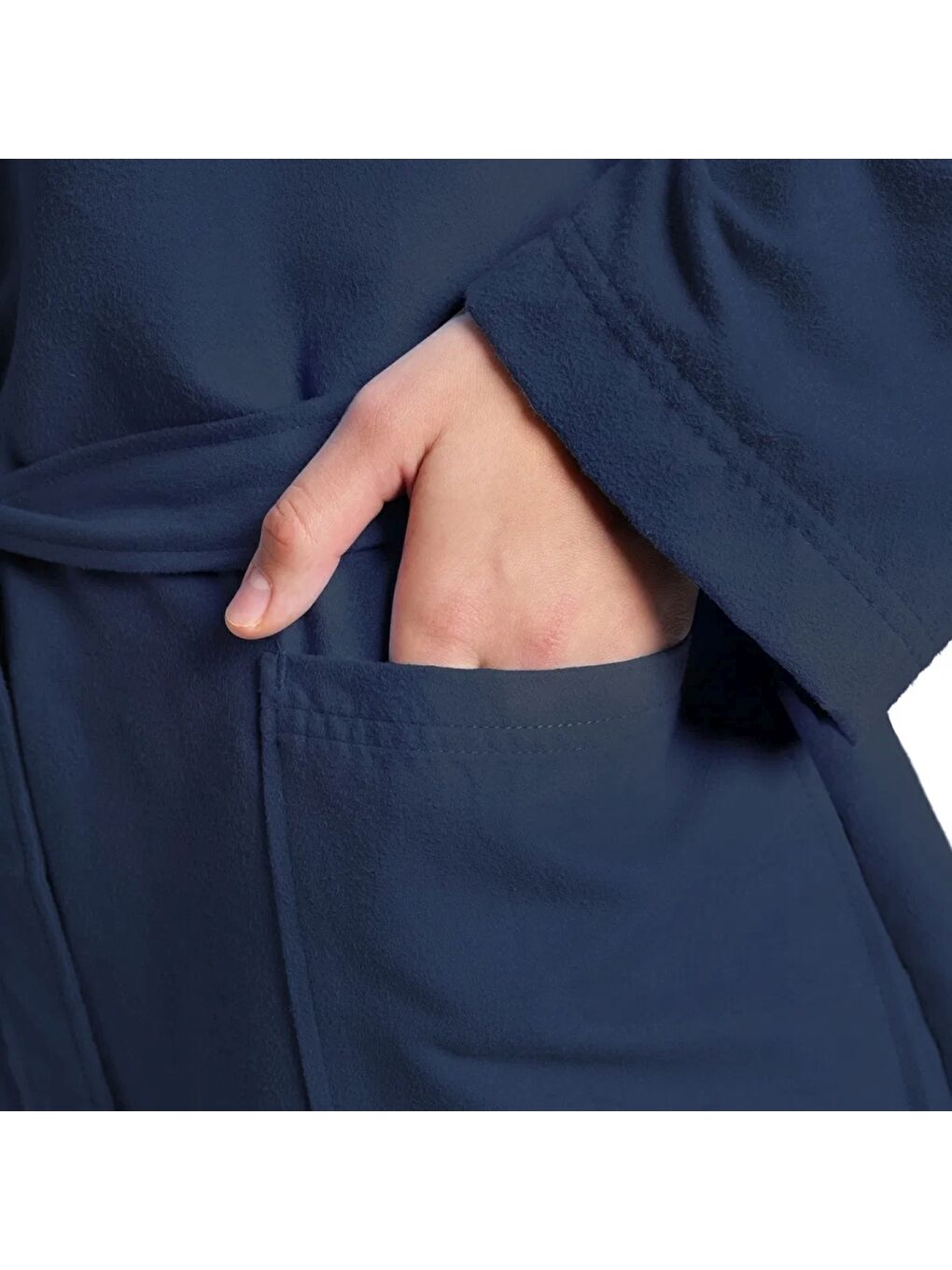 Compact Microfiber Robe Unisex Lacivert Bornoz 009034710-2