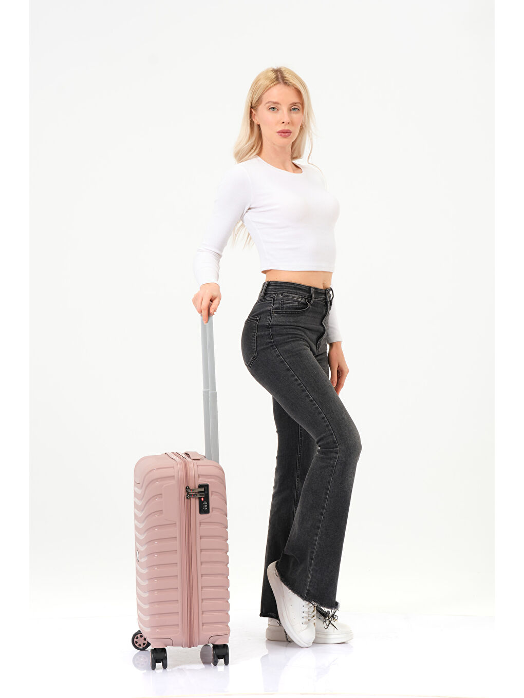Pembe Kabin Boy Pudra PP Valiz-5
