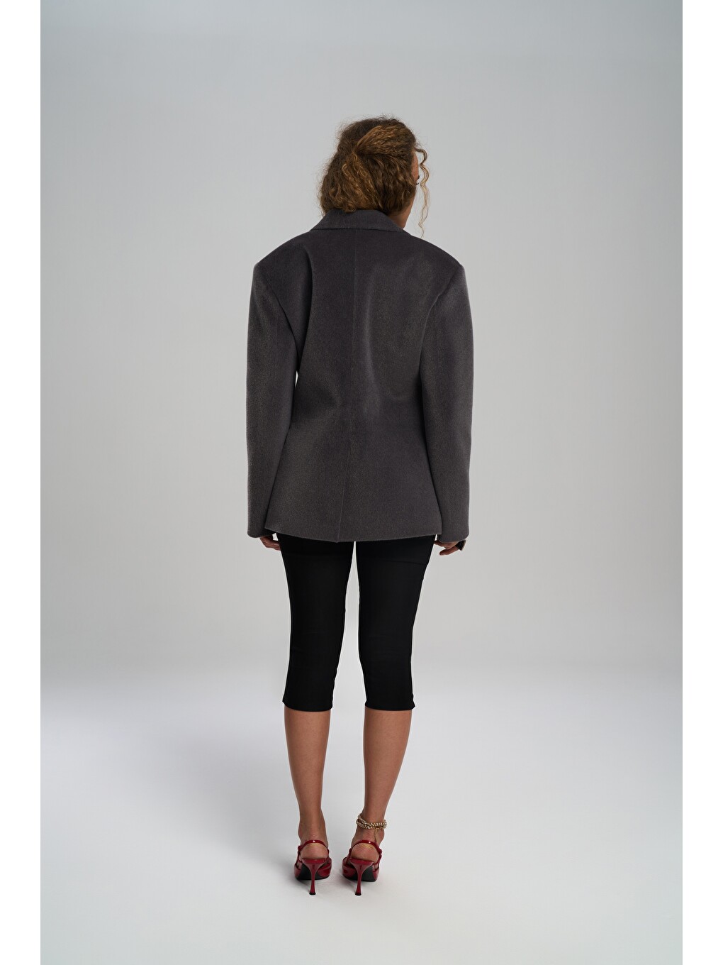 Kaela Bel Oturmalı Antrasit Blazer-4
