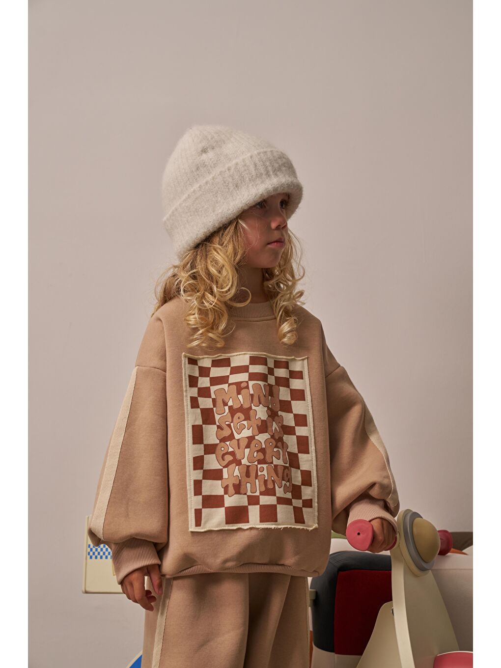 Bej Cozy Minds Alt Üst Takım-1