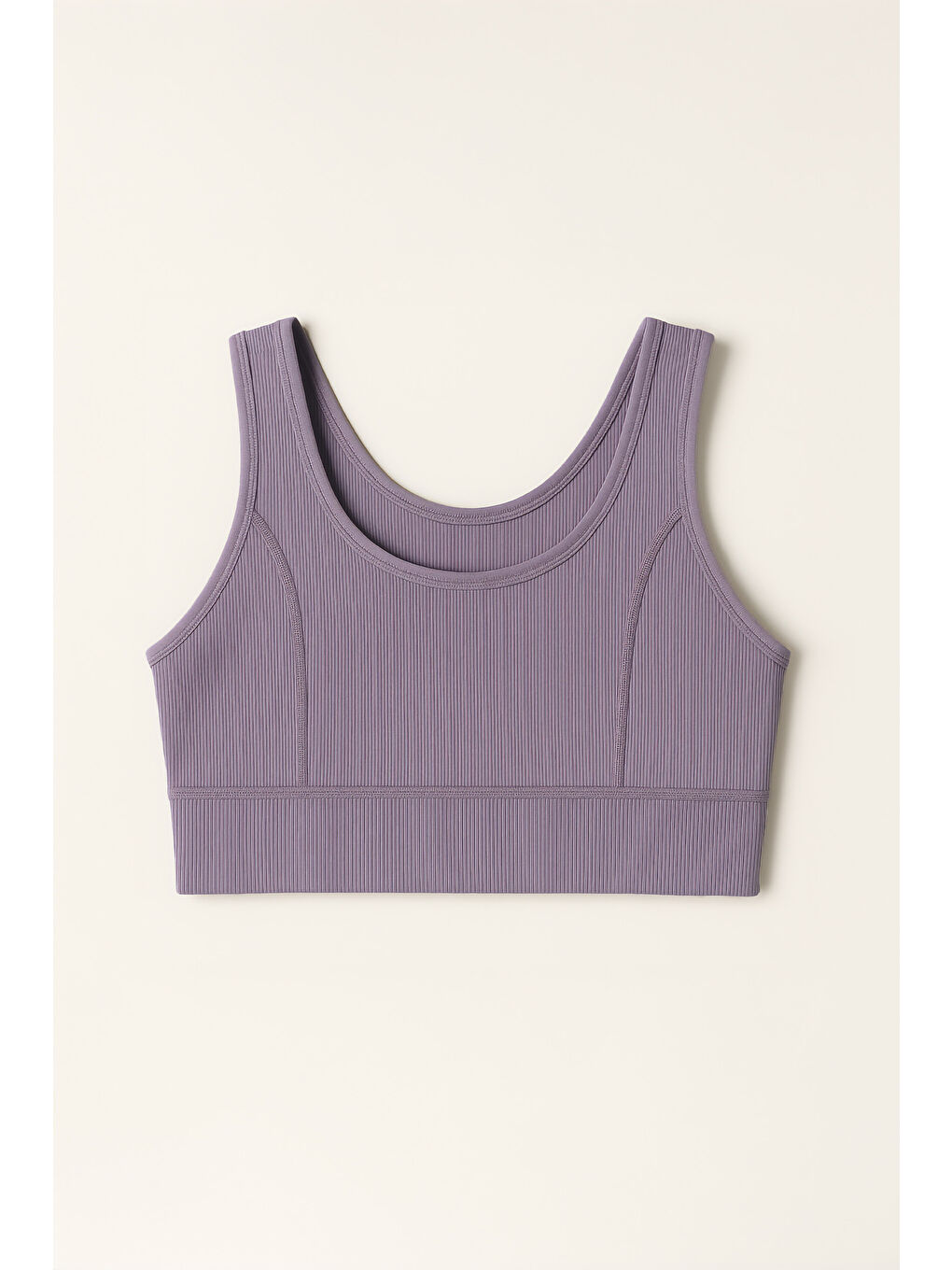 Mor Kalın Askılı Toparlayıcı Ripli Spor Büstiyer-2