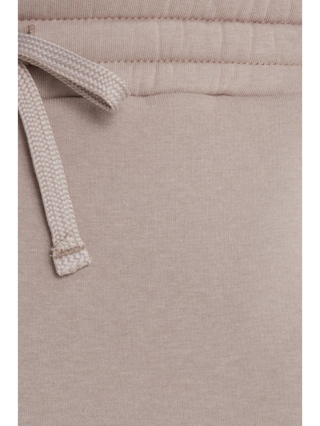 Unisex Relax Fit Rahat Kesim Şardonlu 3 Cepli Lastikli Jogger Paça Bej Eşofman Altı-6