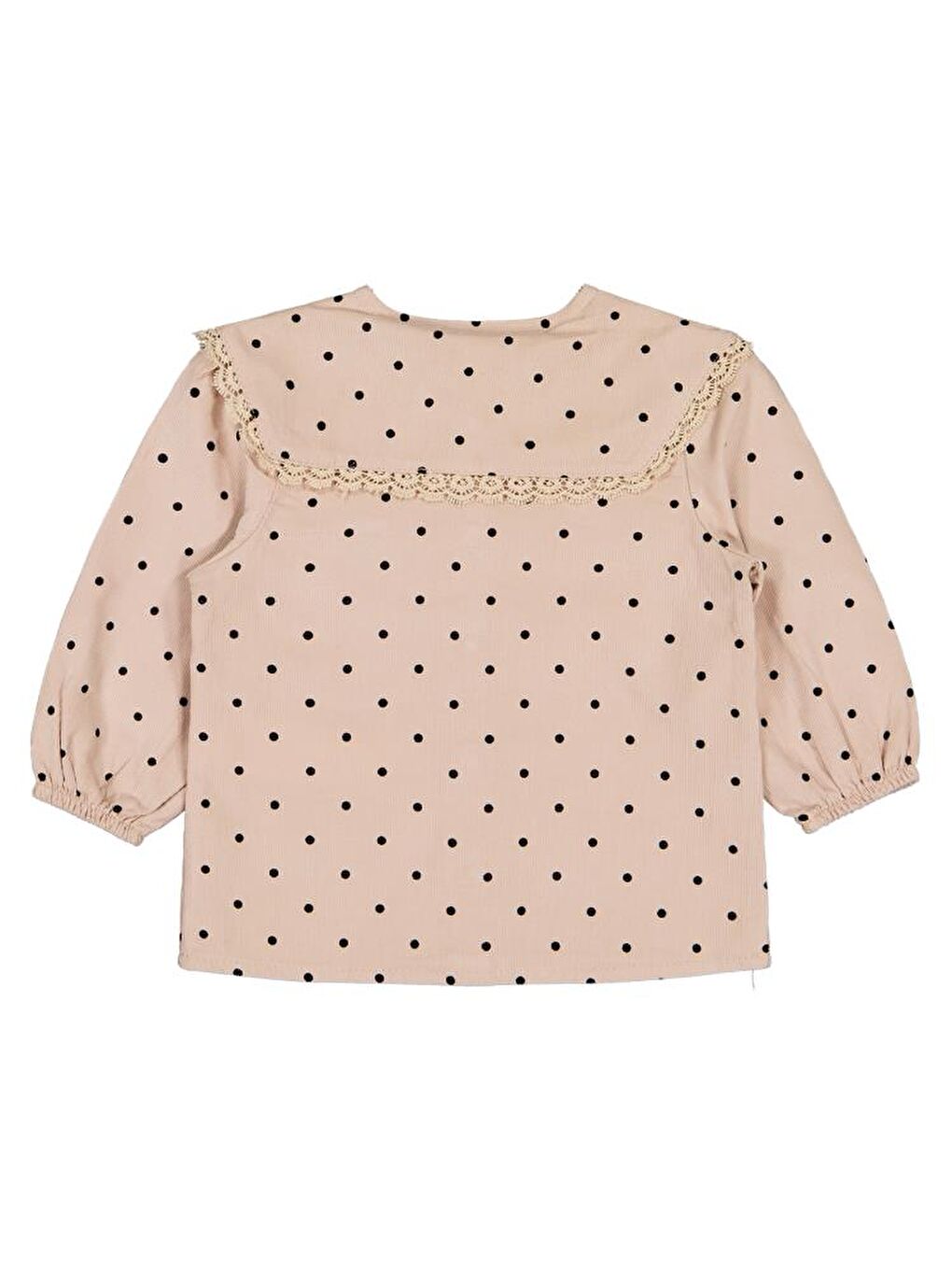 Baby Puan Baskılı Kadife 6-18 Ay Gömlek - Bej 18-24 Ay