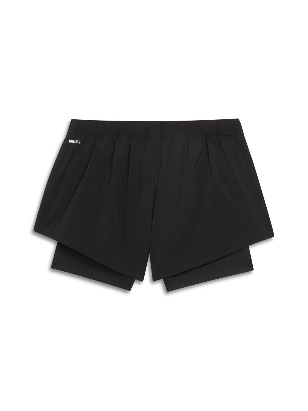 Siyah Kadın 2'si 1 Arada Koşu Şortu-3