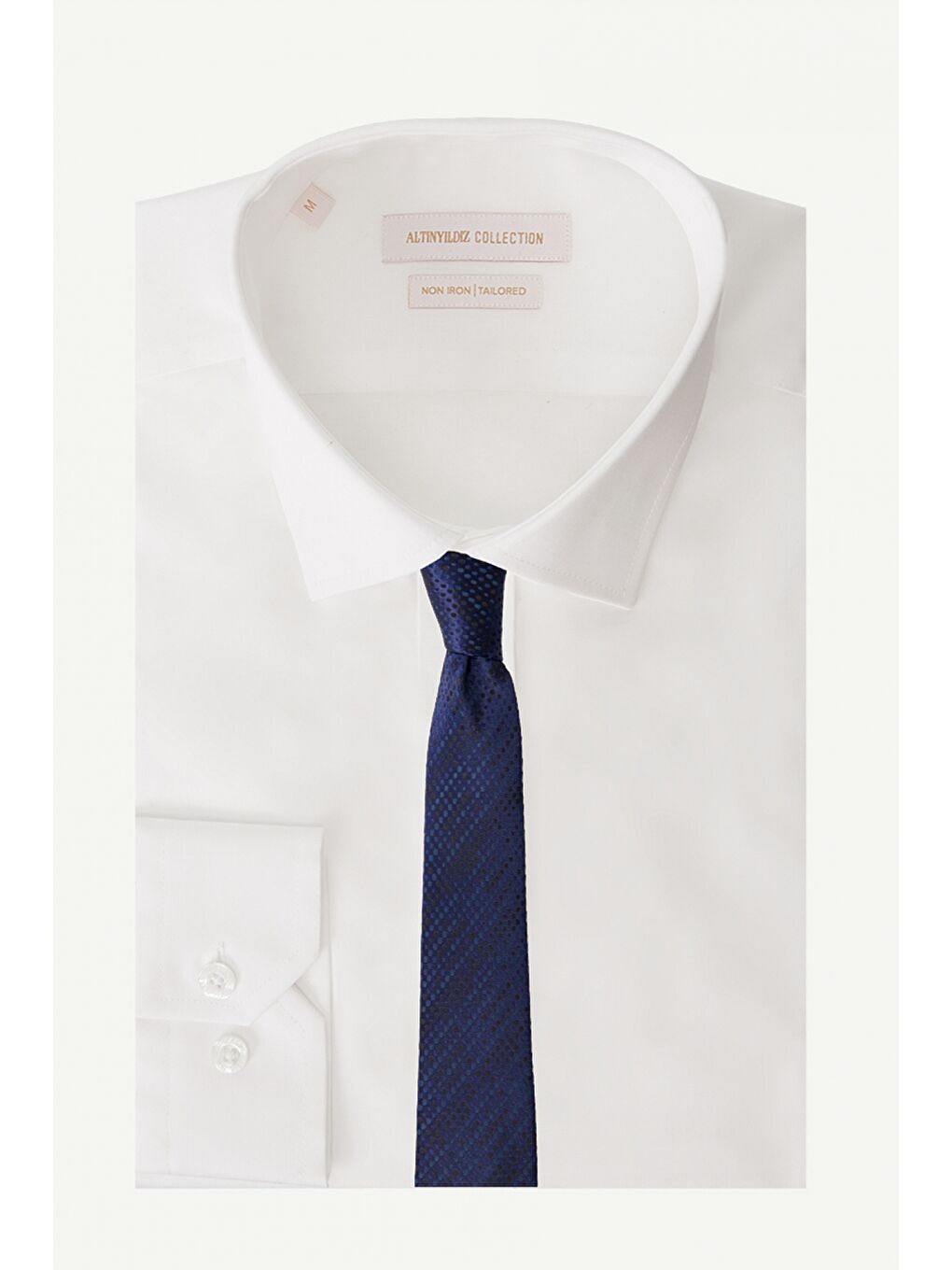 Erkek Lacivert Desenli Klasik Nano Kravat-2