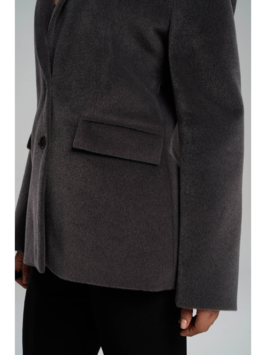 Kaela Bel Oturmalı Antrasit Blazer-6