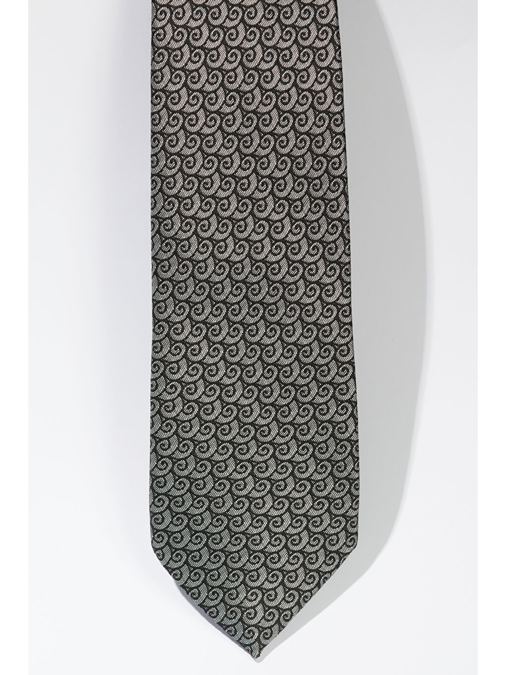 Erkek Siyah-Beyaz Desenli Kravat-1