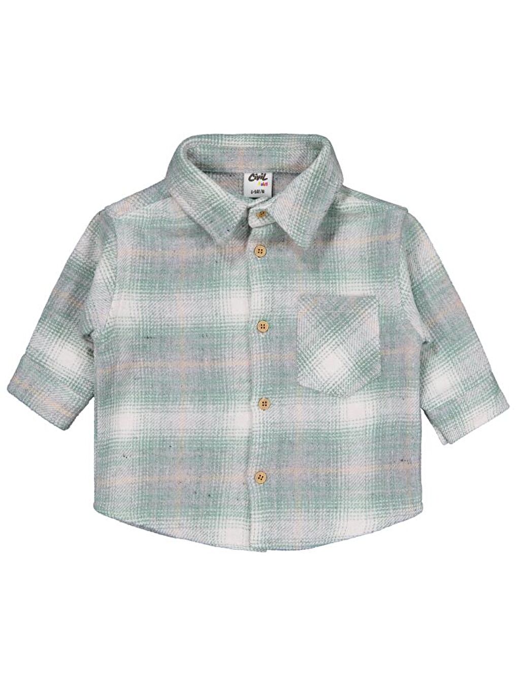 Ekru Baby Oduncu 6-18 Ay Gömlek - Bej 9-12 Ay