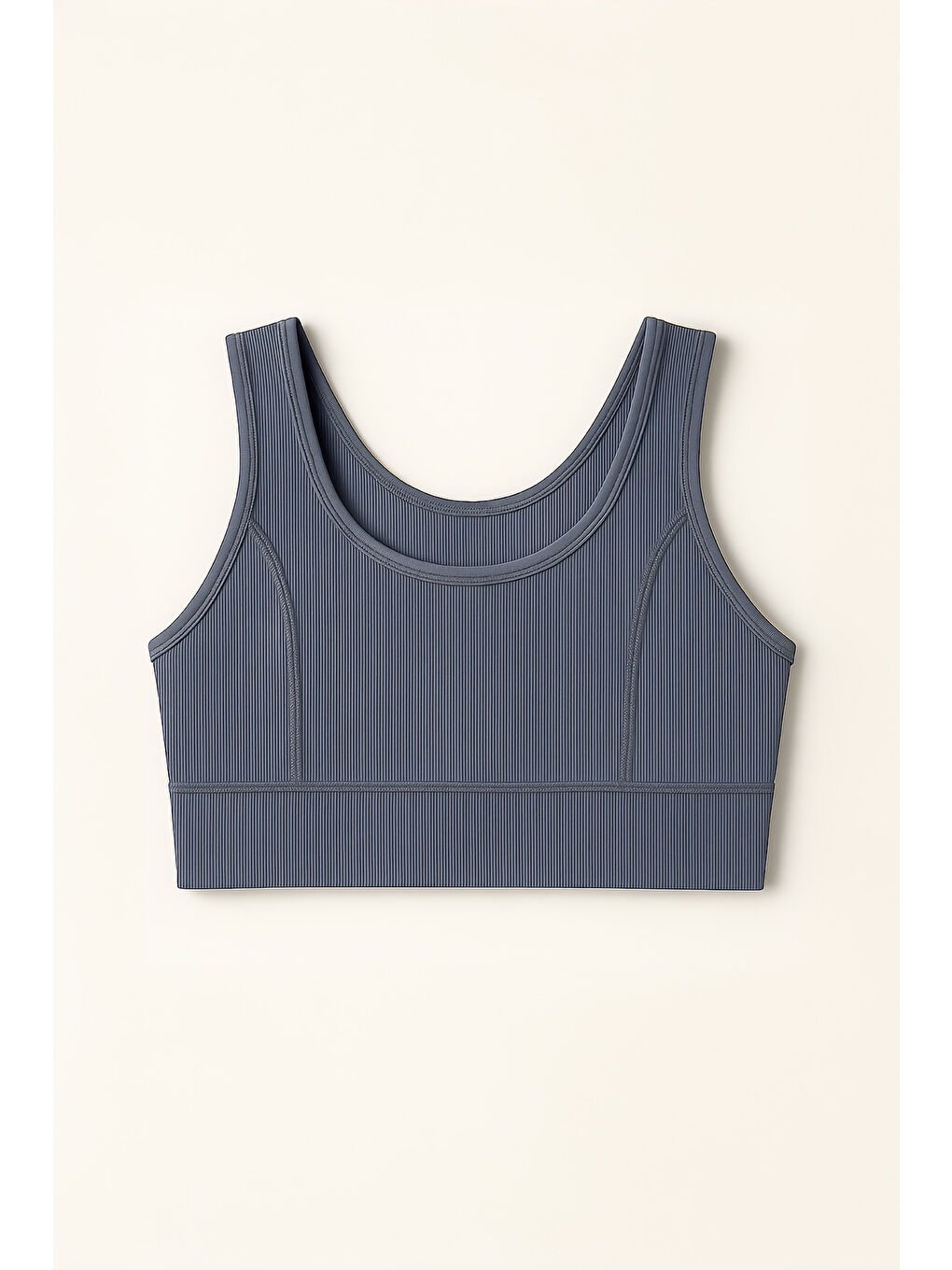 İndigo Kalın Askılı Toparlayıcı Ripli Spor Büstiyer-2