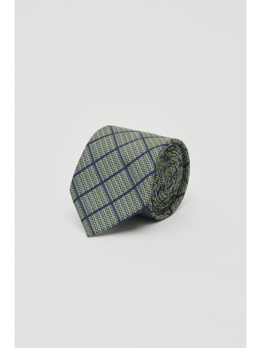 Erkek Yeşil-Lacivert Desenli Kravat
