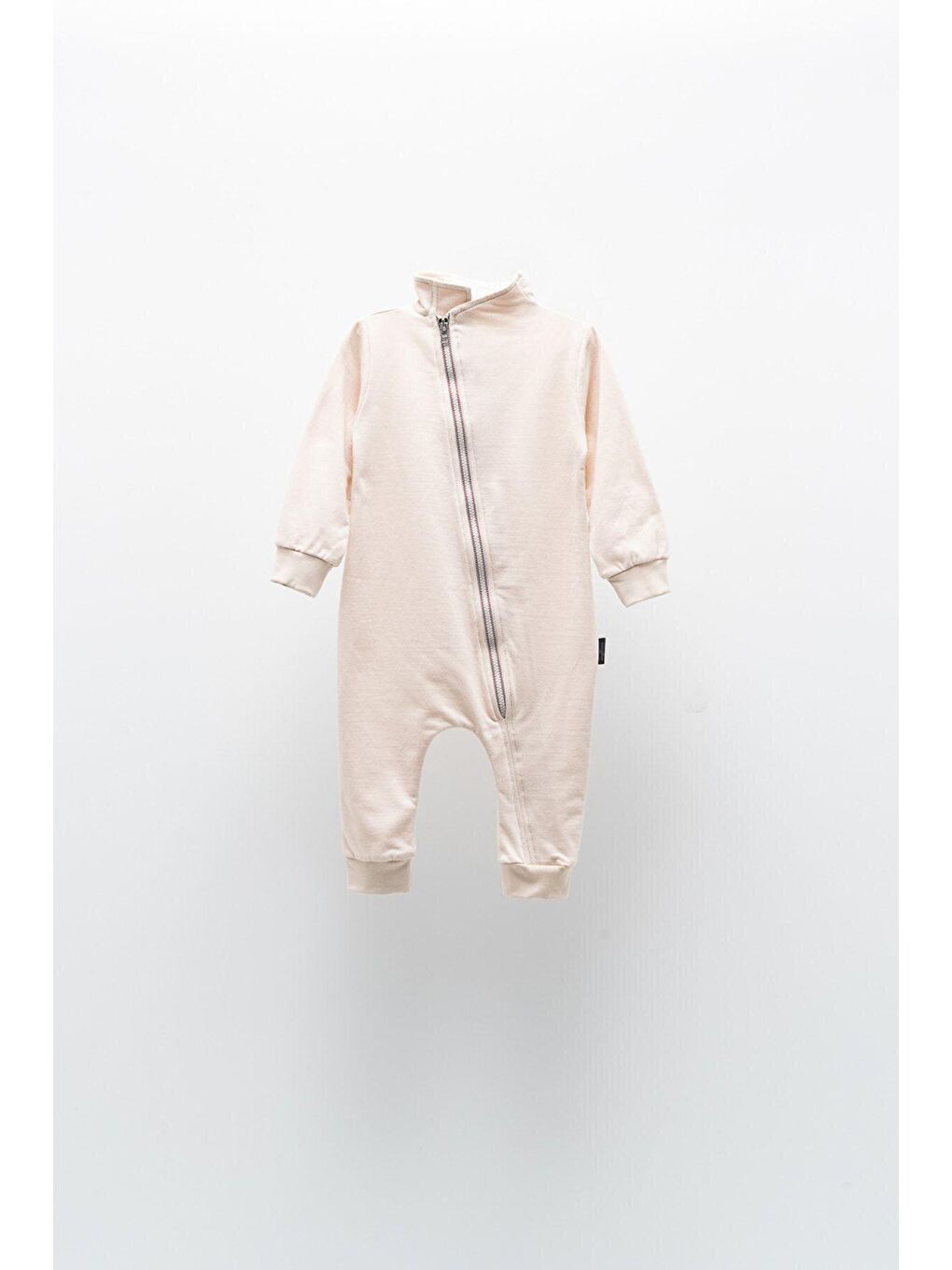 Bej Yandan Fermuarlı Bebek Tulum