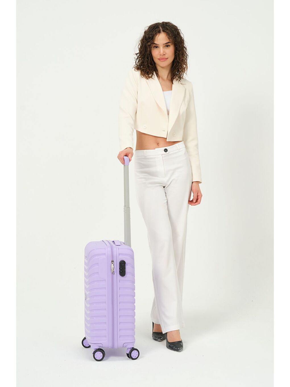 Kabin Boy Lila PP Valiz-1