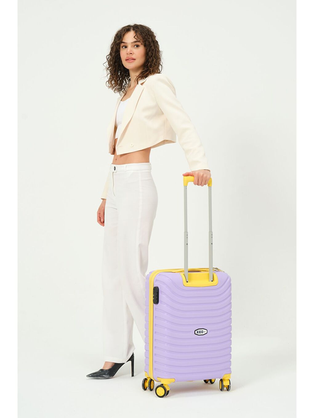 Kabin Boy Lila PP Valiz-3