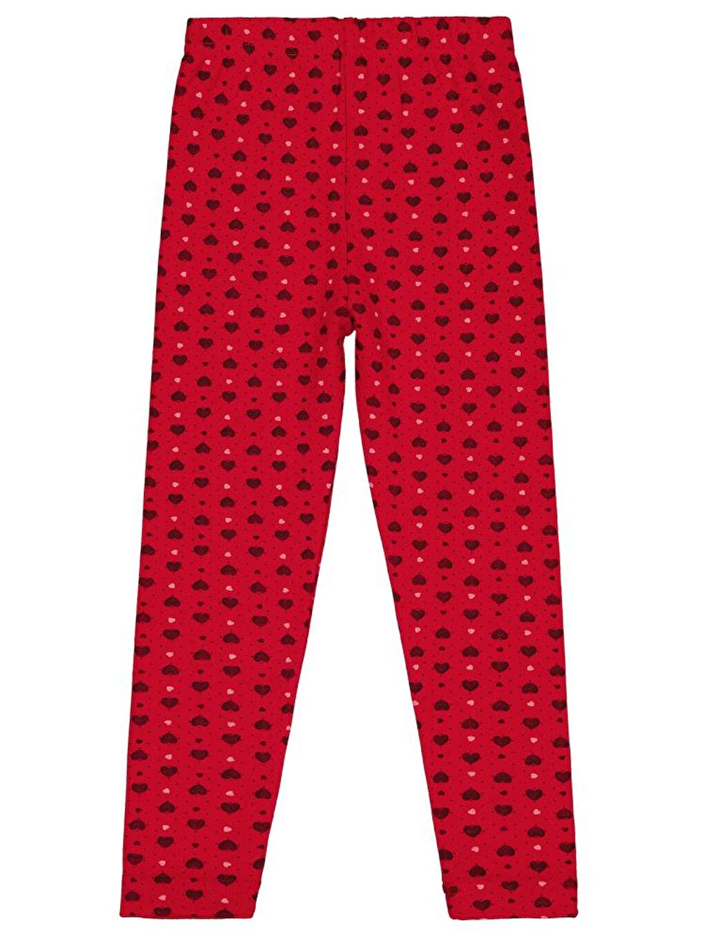 Girls Kalp Desenli 2-5 Yaş Tayt - Kırmızı 13-14 Yaş-1