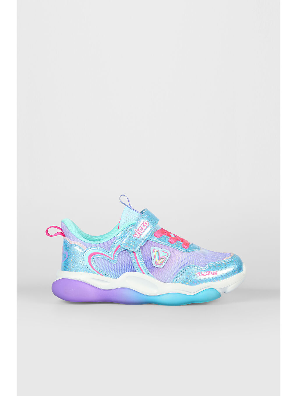 Heart Işıklı Kız Çocuk Mavi Spor Ayakkabı