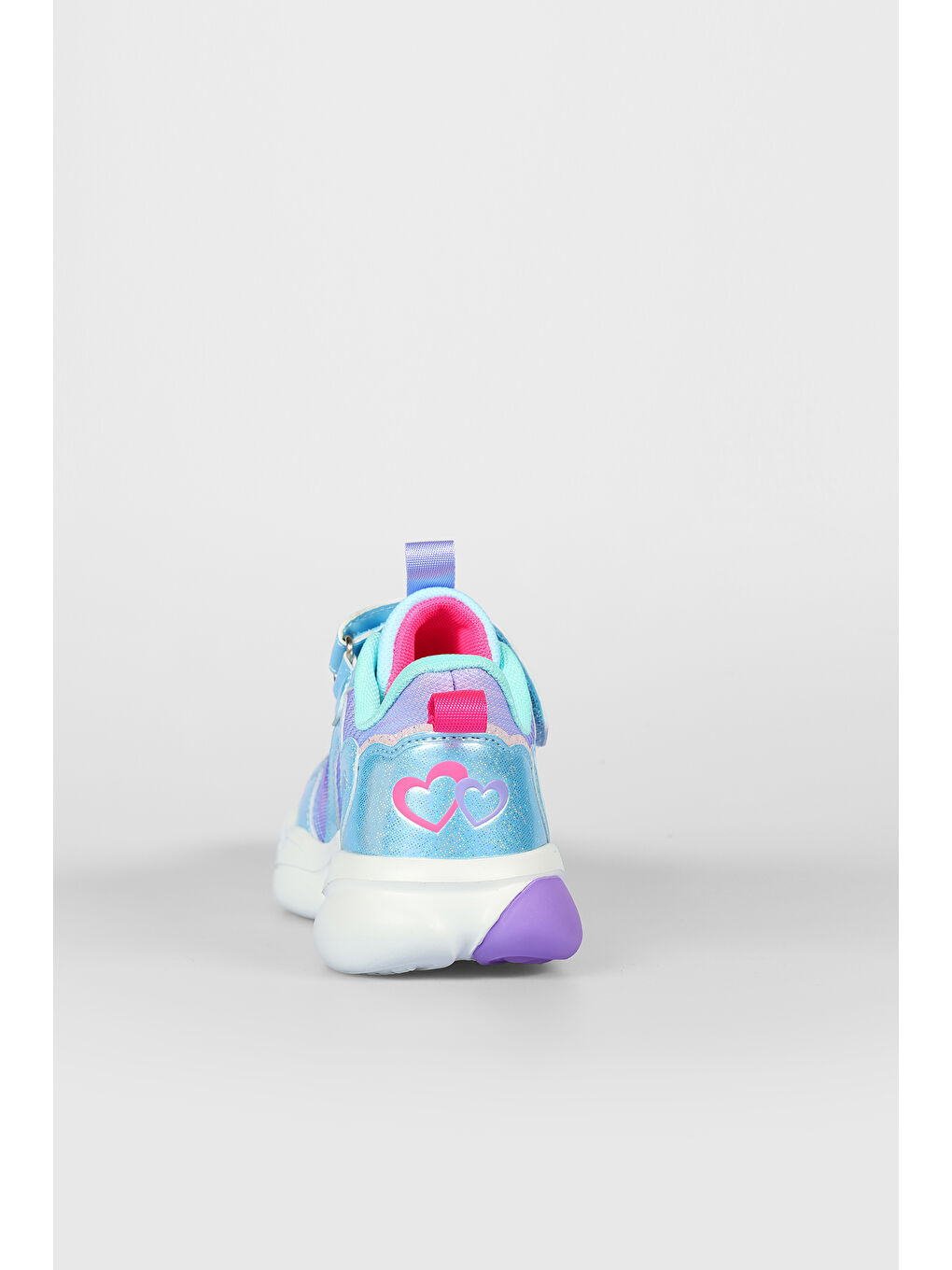 Heart Işıklı Kız Çocuk Mavi Spor Ayakkabı-3