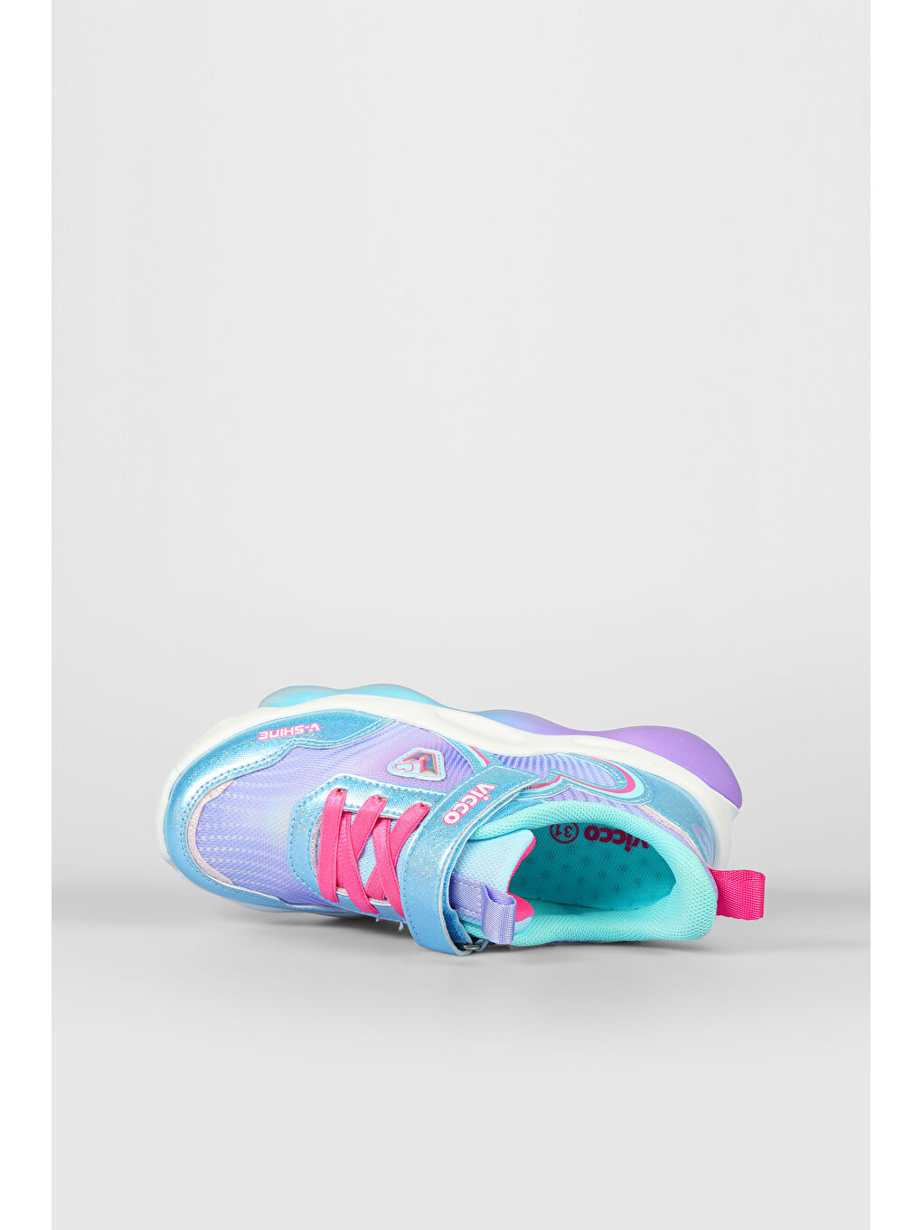 Heart Işıklı Kız Çocuk Mavi Spor Ayakkabı-4