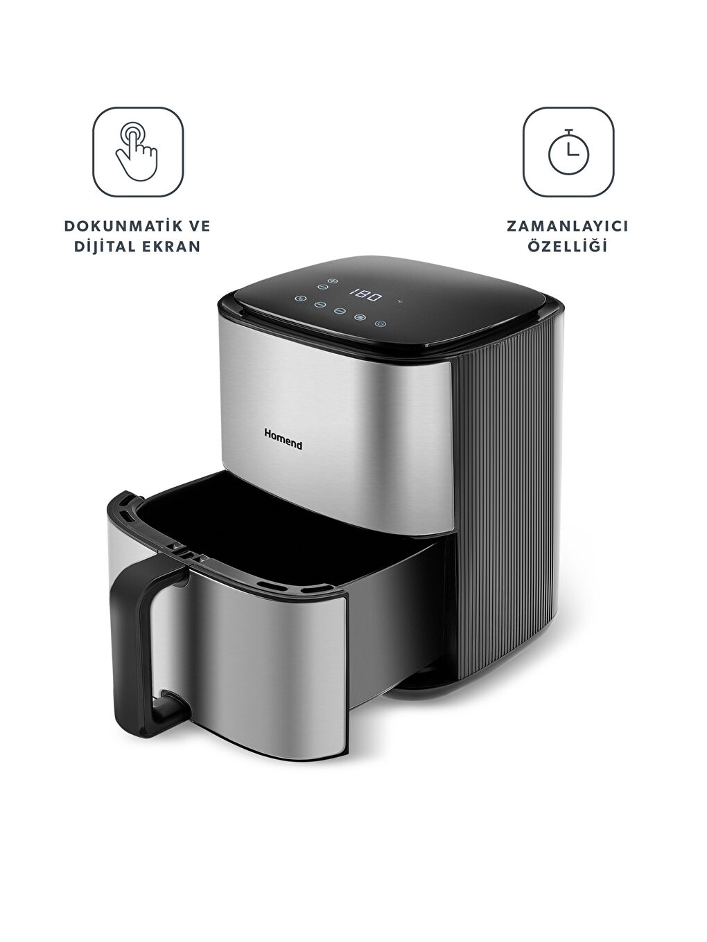 Airfryday 2506H 8 Farklı Program Airfryer Inox 4,2L-1