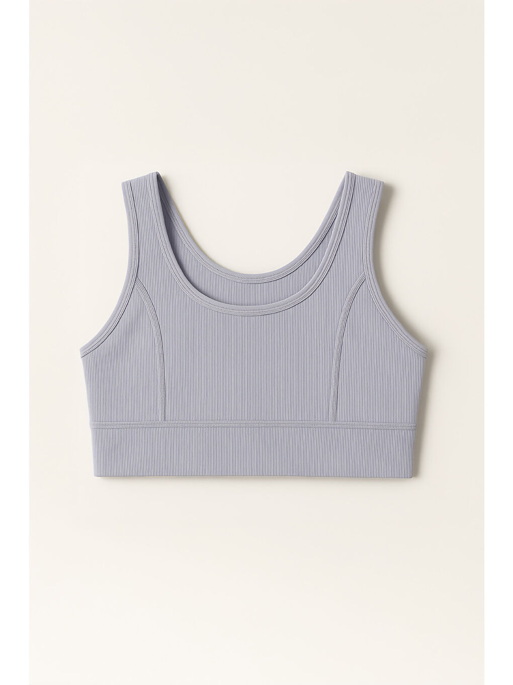 Mavi Kalın Askılı Toparlayıcı Ripli Spor Büstiyer-2