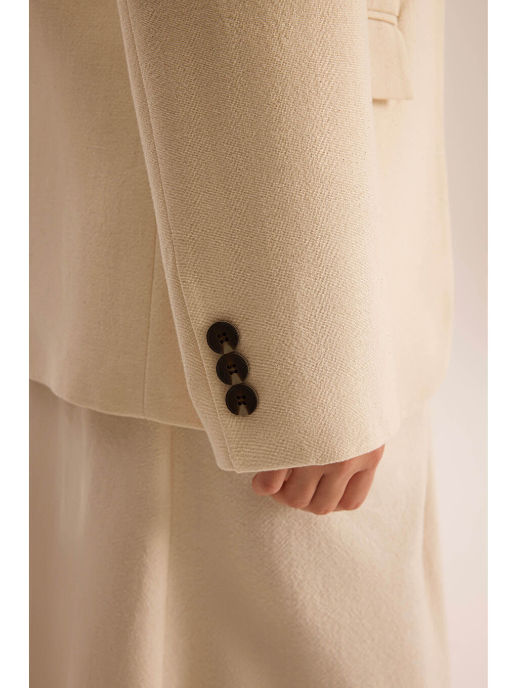 Lagoon Dik Yaka Bej Blazer-6