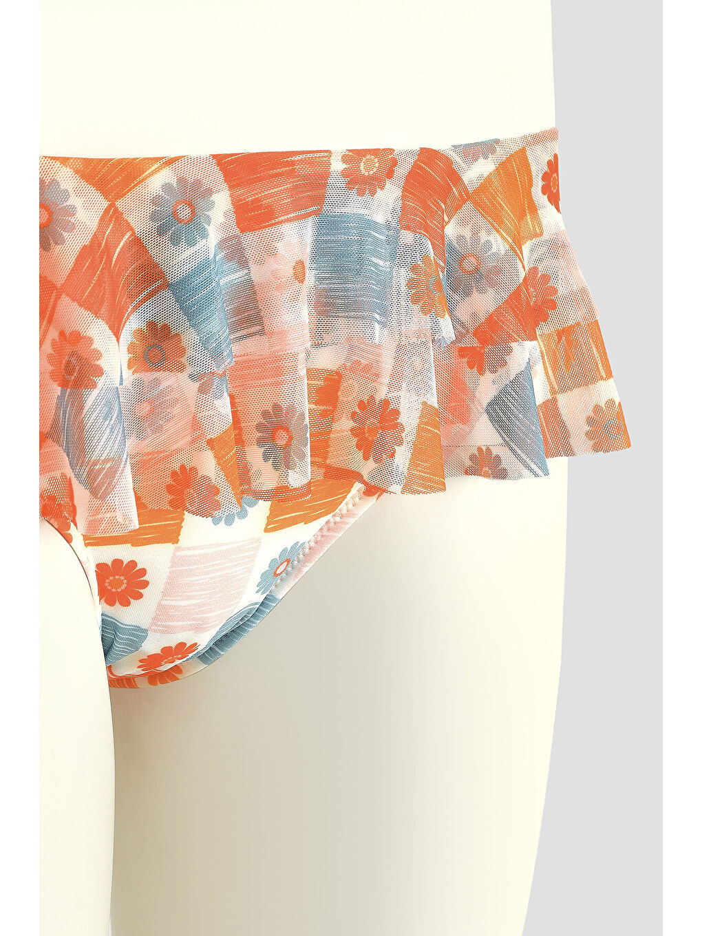 Turuncu Daisy Forest Tek Alt Bikini-2