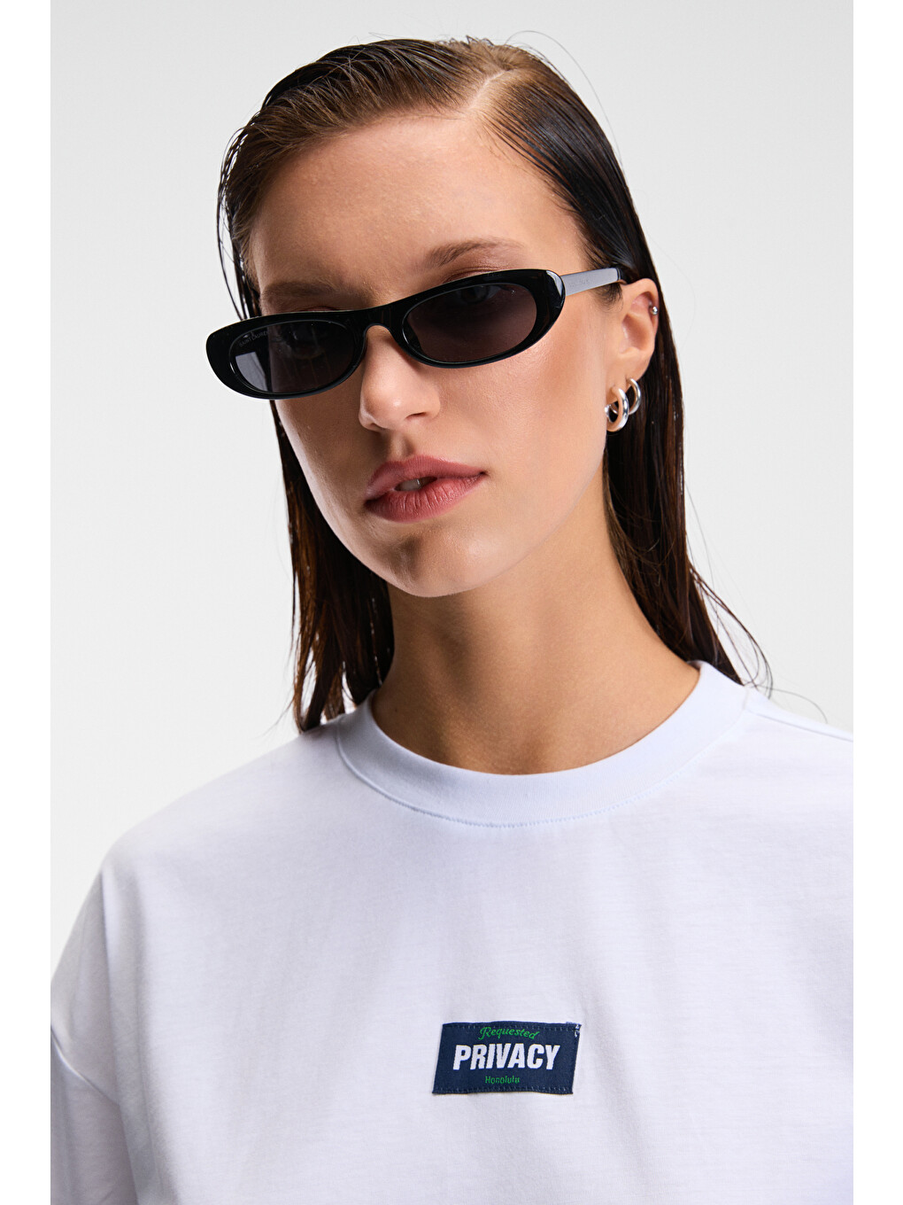 Zeylına Kadın %100 Pamuk Baskılı Regular Fit Kısa Kollu Bisiklet Yaka Beyaz T-shirt-4