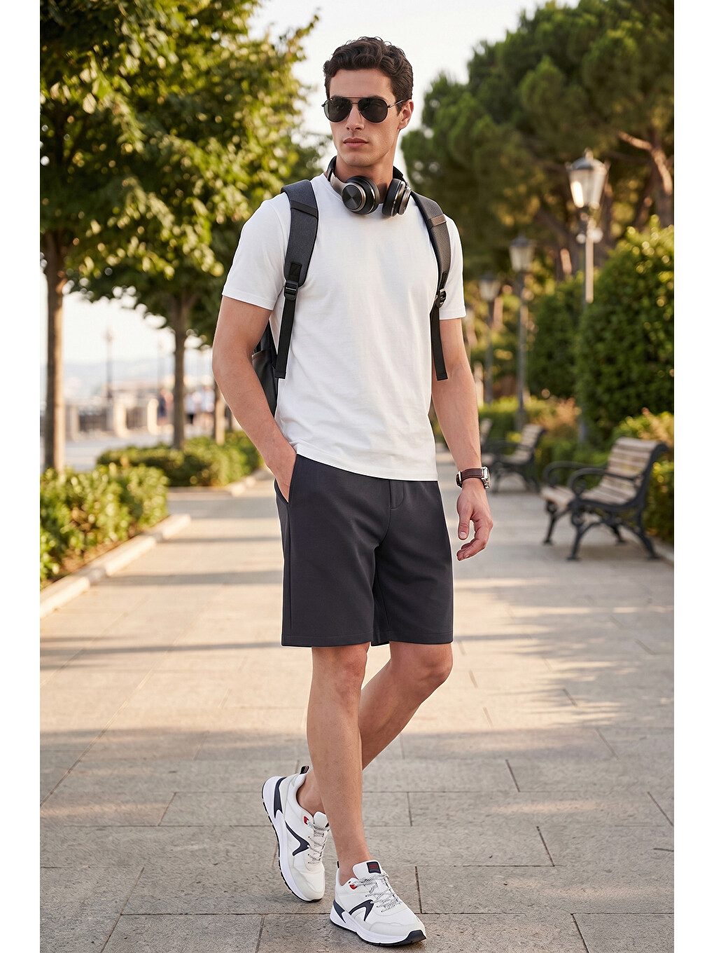 Antrasit Regular Fit Bağlamalı Short 5908096