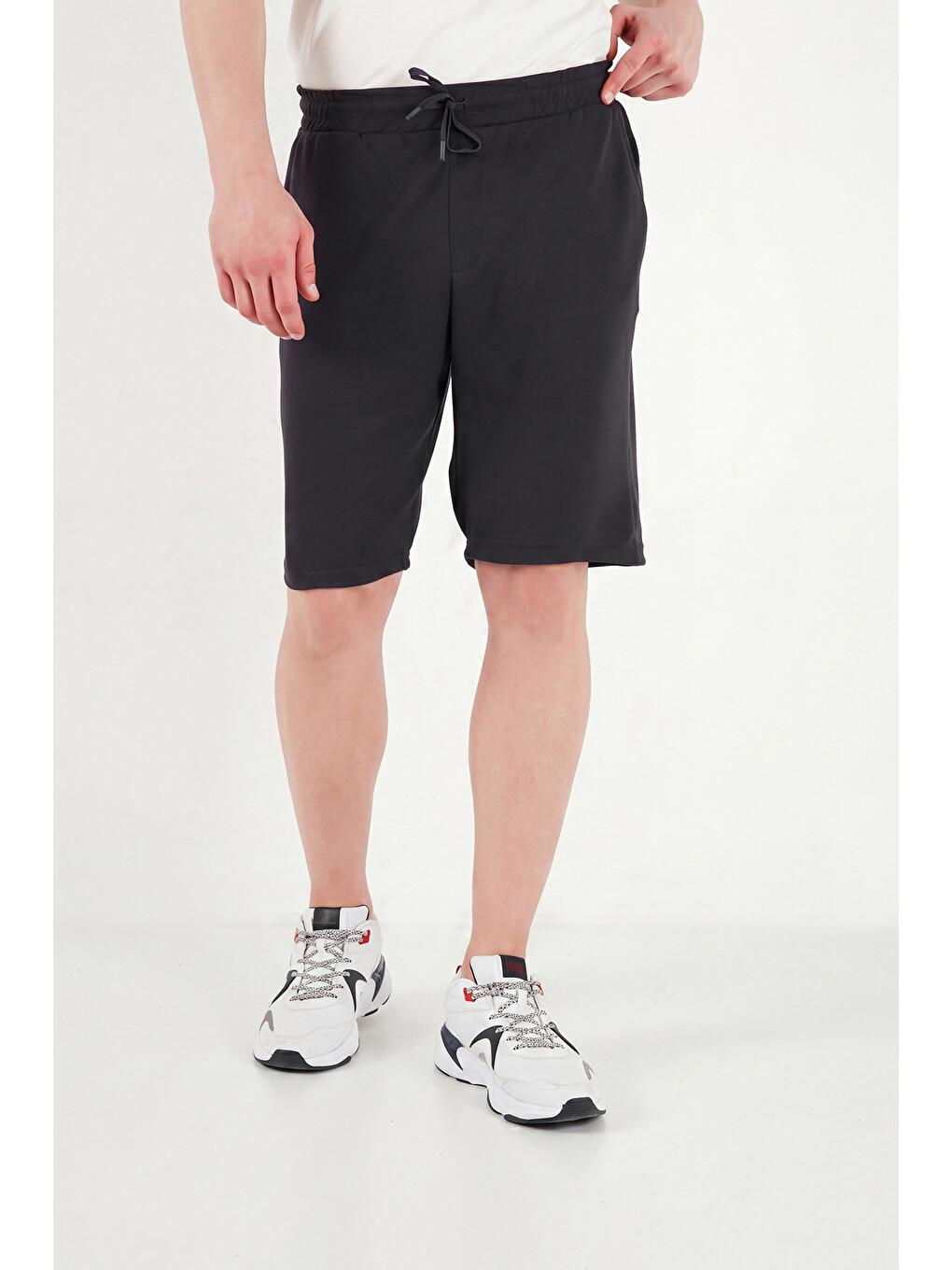 Antrasit Regular Fit Bağlamalı Short 5908096-1