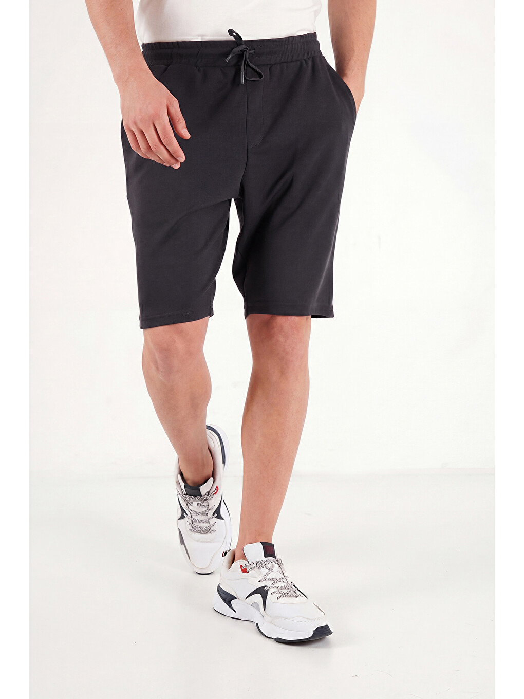 Antrasit Regular Fit Bağlamalı Short 5908096-3