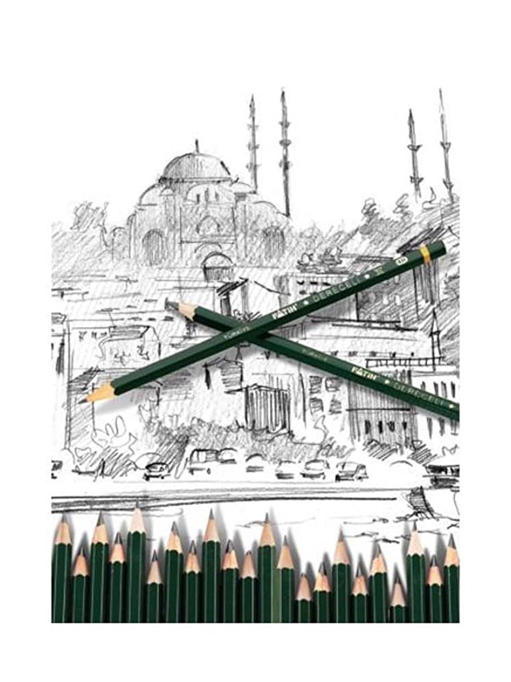3b Resim Kalemi Dereceli Kalem 2 Adet Dereceli Resim Kalemi Yumuşak Uçlu Kurşun Kalem-5