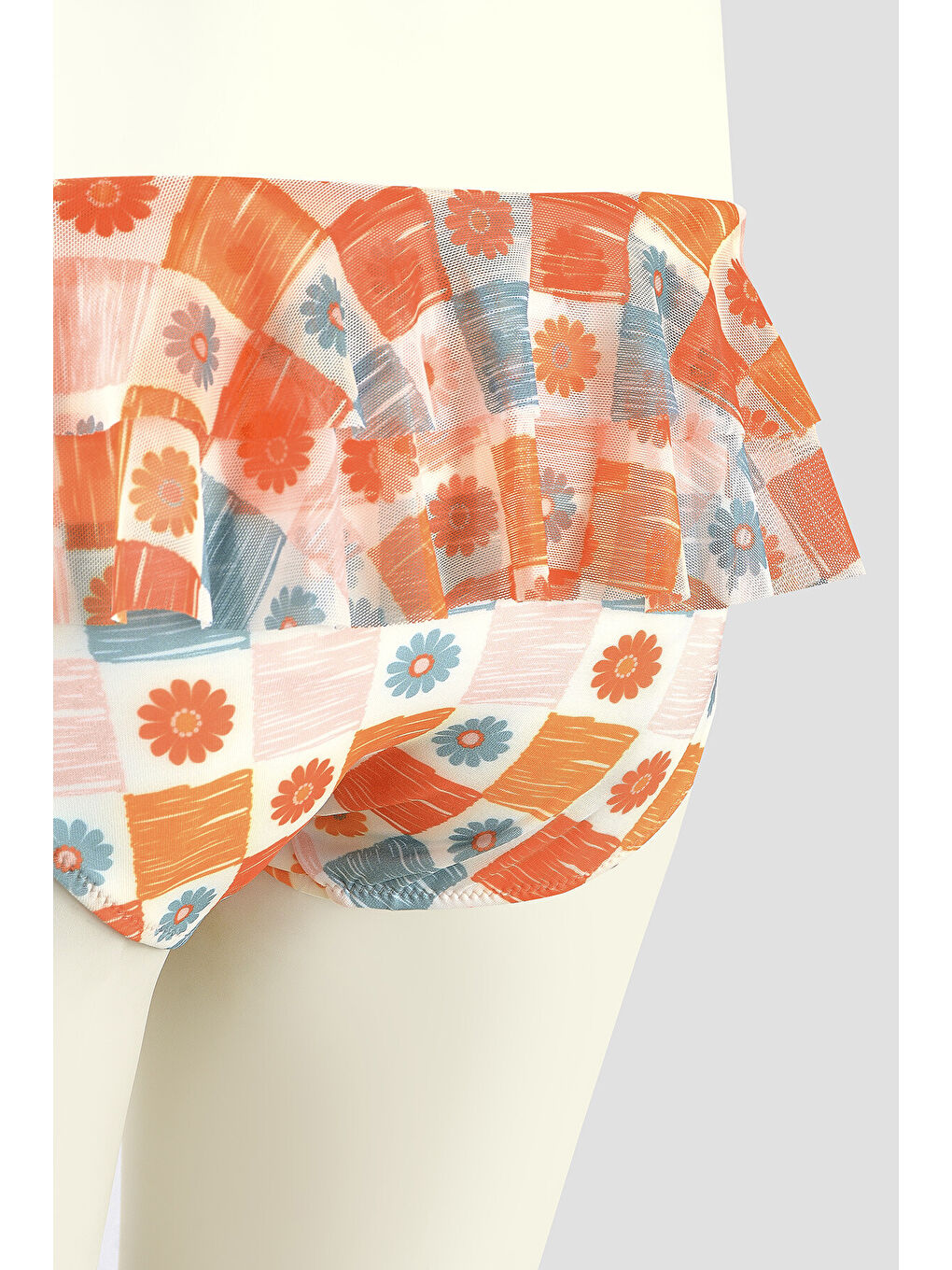 Turuncu Daisy Forest Tek Alt Bikini-3