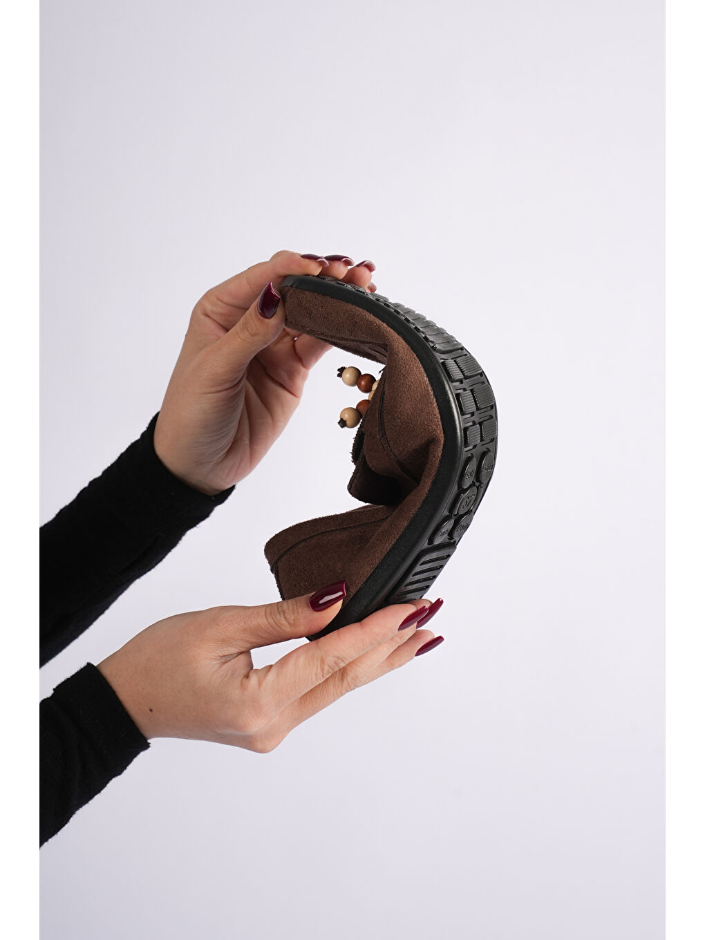 Kahverengi Kadın Kahve Rahat Kalıp Günlük Tokalı Babet-2