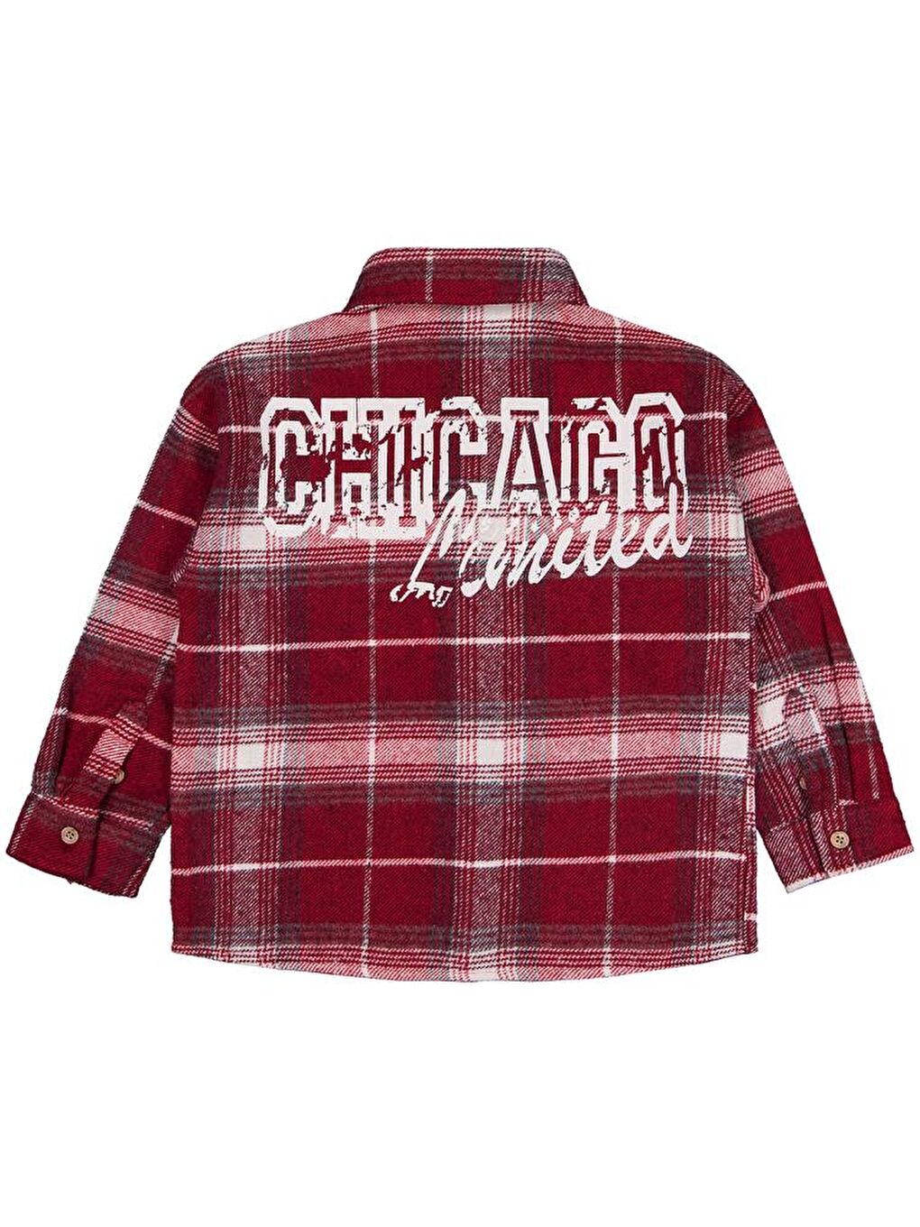 Boys Chıcago Baskılı 6-9 Yaş Gömlek - Kırmızı 7-8 Yaş