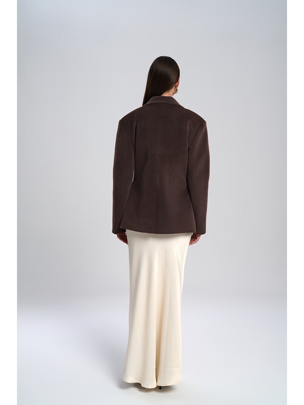 Kahverengi Kaela Bel Oturmalı Kahve Blazer-4